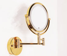 Load image into Gallery viewer, LED Lighted Magnifying Makeup Mirror Golden