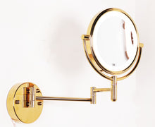 Load image into Gallery viewer, LED Lighted Magnifying Makeup Mirror Golden