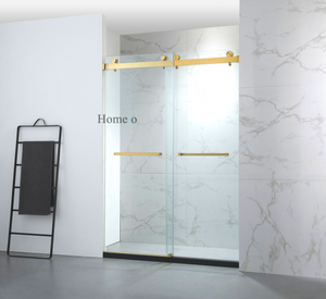 HT-1 Frameless  Double Sliding Shower Door Golden Series