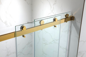 HT-1 Frameless  Double Sliding Shower Door Golden Series