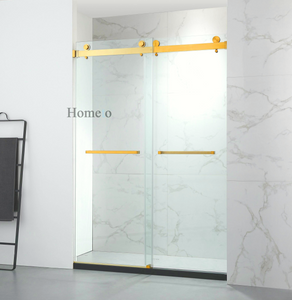 HT-1 Frameless  Double Sliding Shower Door Golden Series