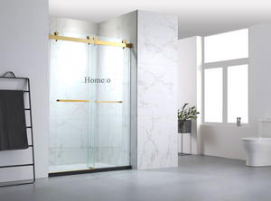 HT-1 Frameless  Double Sliding Shower Door Golden Series